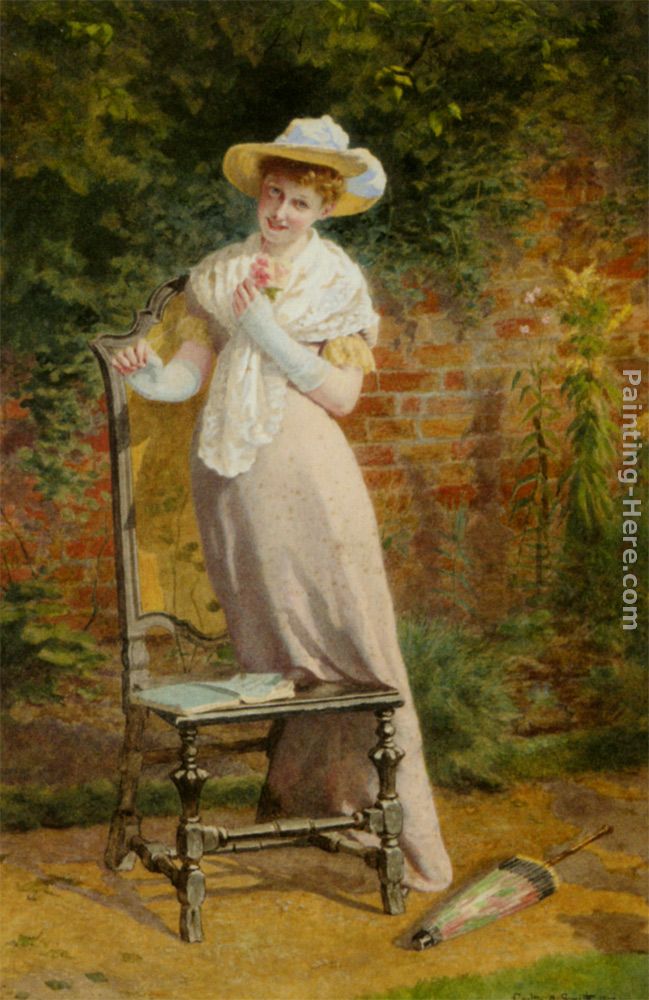 In The Garden painting - Carlton Alfred Smith In The Garden art painting